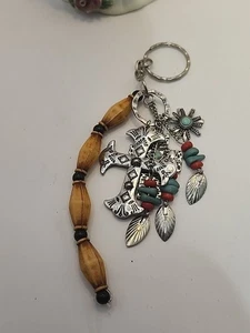 Western rodeo Key Chain Purse Charm Zipper Pull Southwestern one Of A Kind - Picture 1 of 5