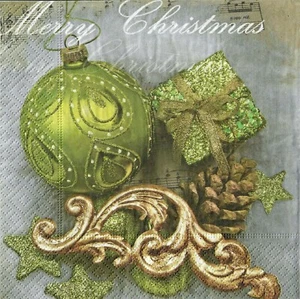 20 x Single Paper Napkins Decoupage Craft Table Christmas Baubles Ornament 75 - Picture 1 of 2