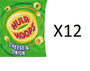 Hula Hoops Cheese & Onion 24g Crisps HP Snacks PACK OF 12 - Picture 1 of 1