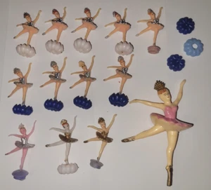 Vintage Tänzerin Ballerina Kuchen Cupcake Topper gemischtes Set - Bild 1 von 13