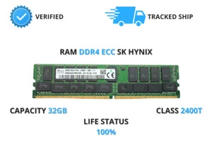 RAM DDR4 2400 MHz 32GB SK HYNIX HMA84GR7MFR4N-UH PC4-2400T ECC REG - Photo 1/1