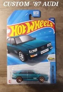 # 12A 2025 Hot Wheels Audi '87 Sport Quattro verde azulado paseo real personalizado - Imagen 1 de 4