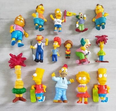 15 x THE SIMPSONS FIGURES BUNDLE bart GROUNDSKEEPER WILLIE nelson KRUSTY grampa - Image 1 of 4