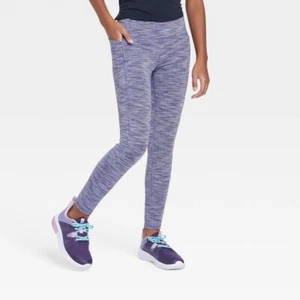 HHN) Girls' Cozy Pocket Leggings - All in Motion Purple XL 14/16 - Picture 1 of 1