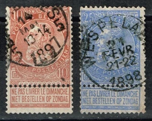 BELGIUM Circa. 1893: 10c Brown and 25c Blue - Fine Used - Picture 1 of 1