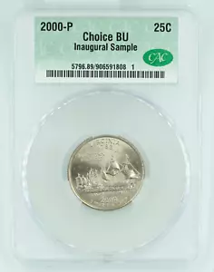 2000-P CAC Choice BU Inaugural Sample Serial Number 1 - Picture 1 of 3