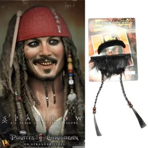 NEW Pirates of the Caribbean Jack Sparrow Pirate Mustache Goatee Cosplay Wigs - Picture 1 of 4