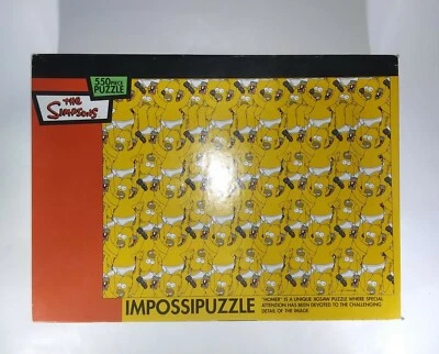 The Simpson's Homer Impossipuzzle 550 Piece Collectors Puzzle Complete Rose Art - Image 1 of 4