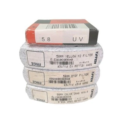 Tiffen 58mm Filters Lens Accessories 81EF, Yellow 12, Color Grad ND 0.6 Bower UV - Image 1 of 4
