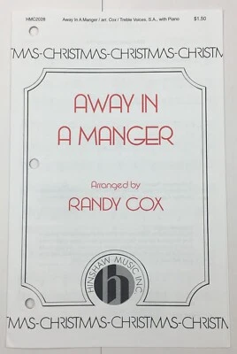 Away In A Manger SA 2 Part Treble Voices Chorus Piano Randy Cox Hinshaw Inc - Image 1 of 4