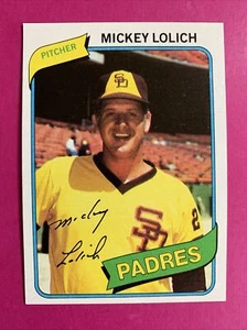 🐶 1980 TOPPS #459 MICKEY LOLICH SAN DIEGO PADRES 🦴 - Picture 1 of 2