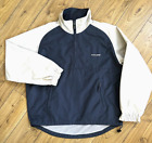 KICKERS 1/4 Zip Up-Mesh lined Windcheater Jacket Beige/Blue- Nylon Mens L (54'')