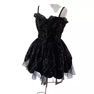 Hell Bunny Dress Short Gothic Style Womens Steampunk Limited Edition L UK 14 - Picture 1 of 14