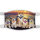 Family Sunset Dogs Cats Photo Face Masks Personalized Custom Face Masks