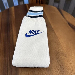 Vintage 1980s Nike Tube Socks Carolina Blue Stripes Pair Rare New Old Stock - Picture 1 of 5