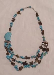 Multistrands Natural Turquoise Stone Necklace - Picture 1 of 9