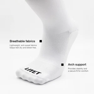 LITET - Crew Cycling Socks, Compression Fit, Anti-wrinkles - Picture 1 of 36