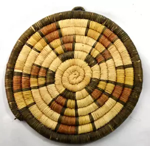 Vintage Hopi Woven Coil Plaque Tray circa 1940 - Picture 1 of 8