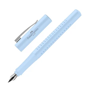 Faber-Castell Grip Fountain Pen in Sky Blue - Broad - NEW in Box - Picture 1 of 1