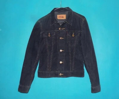 veste LEVI'S vintage irregular coupe jean velours bleu taille S - Photo 1/4