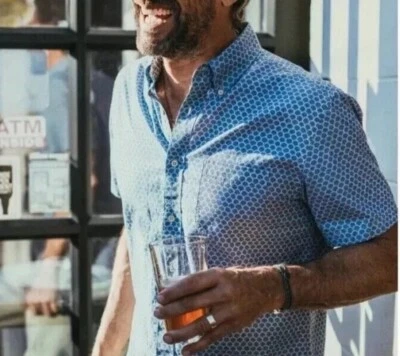 Faherty Playa Stretch fish scale redux Shirt - Men's $138 size -XXL - Image 1 of 4