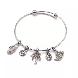 Brighton Charm Bracelet Dangle Travel Cruise Beach Spring Break Adjustable - Picture 1 of 8