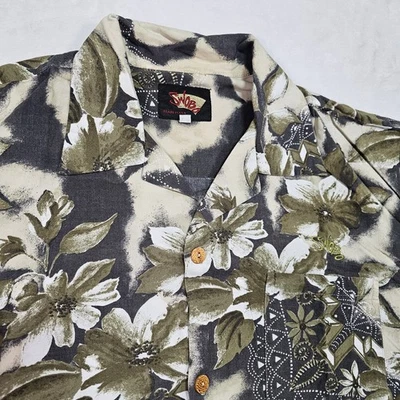 Vtg 80's Swobo San Francisco Hawaiian Shirt Mens XL Floral Tribal Abstract Camp - Image 1 of 4