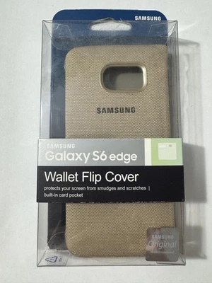 Samsung S-View откидной чехол для Samsung Galaxy S6 Edge - желтовато-коричневый - Изображение 1 из 2