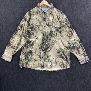 Cabelas Seclusion 3D Open Country Mens Large Button Up Shirt Camo Vented Pockets - Picture 1 of 11