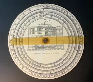 Vintage WWII TRIGONOMETER Circular Wheel For Use With Artillery ca. 1942 - Picture 1 of 10