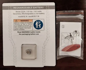 One Oticon Hearing Aid rechargeable battery Z22A, One Battery Door Opener / USA - Picture 1 of 1