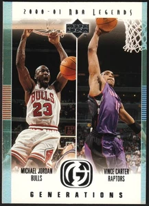 Michael Jordan Vince Carter 2000-01 Upper Deck Legends Generations #G9 (ExMt) 🔥 - Imagen 1 de 2