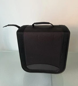 Amazon Basics CD / DVD Binder 400 Disc Capacity Nylon Black Handle Zip Closure - Photo 1/9