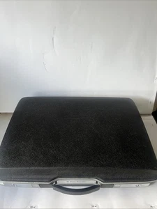 Vintage Royal Traveller schwarz Hartschalengriff Schlüssel abschließbar Business Aktentasche - Bild 1 von 6