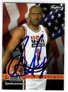 Tarjeta internacional de Tim Hardaway 1994/95 firmada de EE. UU. #61 - Imagen 1 de 1