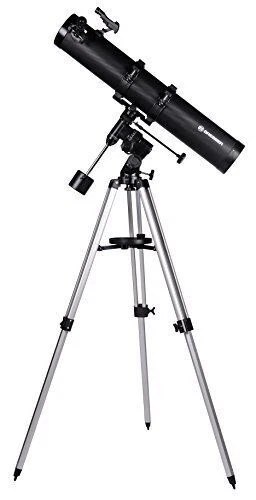 BRESSER Galaxia 114/900 EQ-Sky Newton Spiegelteleskop - Schwarz, Silber