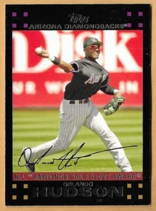 GUANTE DORADO ORLANDO HUDSON ARIZONA DIAMONDBACKS #299 - TOPPS CASI NUEVO- COMO NUEVO 2007 - Imagen 1 de 2