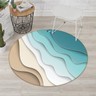 3D Sand Beach Texture 3 Non Slip Rug Mat Room Mat Round Quality Elegant Carpet
