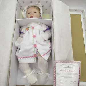 Ashton Drake Dressed To Delight Doll Rooted Hair Reborn Truly Real Waltraud Hanl - Picture 1 of 8