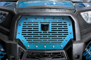 Custom Steel Grille for RIDE COMMAND Polaris RZR 1000 XP 2017-2018 Velocity Blue - Picture 1 of 3