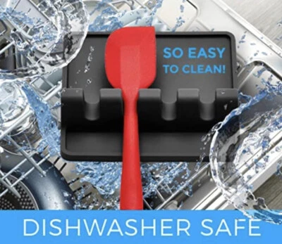 Silicone Spoon Rest & Drip Tray BPA Free In Black UK SELLER @ Amazon £12 - Image 1 of 4