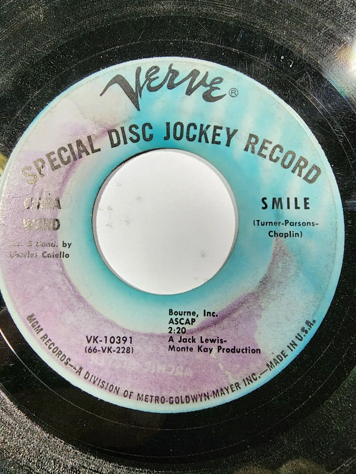 CLARA WARD: Помогите! + Улыбка ~ душа и фанк промо 45 ~ VERVE #VK 10391 хорошо + F45 - Изображение 1 из 2