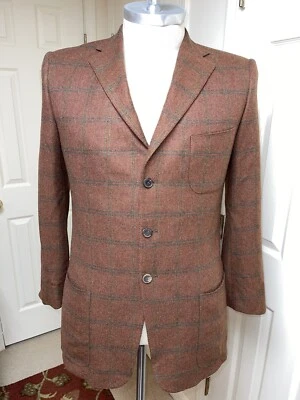 Janela Ermenegildo Zegna Roma masculina marrom 100% cashmere tamanho 44L - Imagem 1 de 4