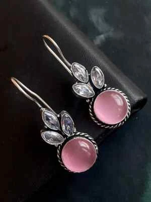 水晶叶设计优雅耳环 — 第 1/2 张图片