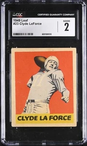 1949 Leaf #23 Clyde LeForce (“La Force”) Detroit Lions - CGC 2 Good  - Picture 1 of 2