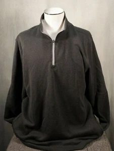 NEW Izod 1/4 Zip Pullover New $40 L Black Gray Performance Advantage Coat NWOT - Picture 1 of 3