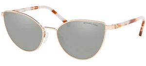 NEW Michael Kors SAN DIEGO POLARIZED AVIATOR Mirror Lens Sunglasses Gold Brown - Picture 1 of 7