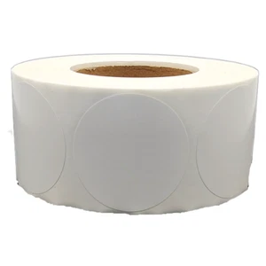 500xRound White Self Adhesive Labels for Retail - Picture 1 of 6