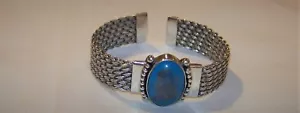 Bracciale Vintage Turchese e Sterling Polsino - Foto 1 di 10
