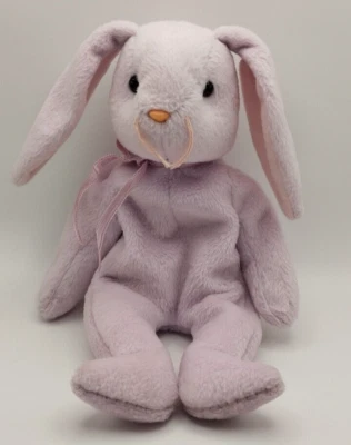TY Beanie Babies Floppity The Purple Bunny Rabbit 1996 Retired - Image 1 of 4